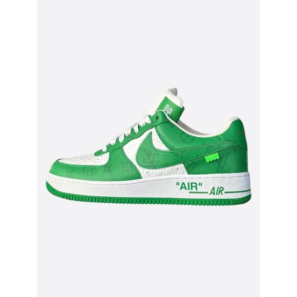 Louis Vuitton Nike Green & White Monogram Air Force 1 - Picture 3 of 8